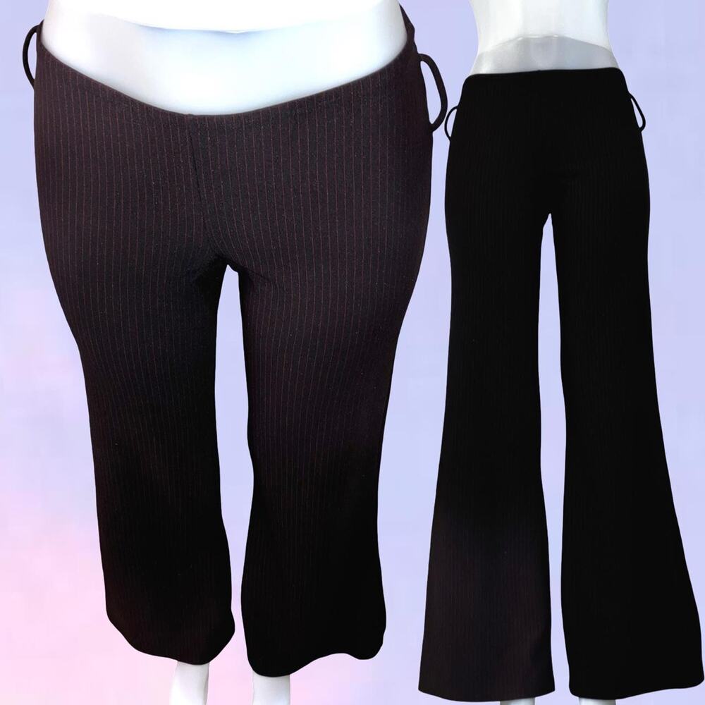 Vintage 90s y2k pinstriped flared pants